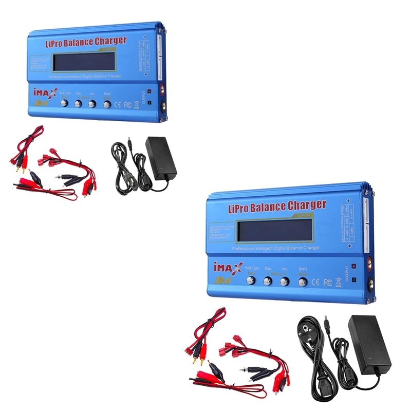 

For IMAX B6 80W Lipo Battery Charger+T Plug Lipo Nimh Li- Ni-Cd Digital Lipro Balance Charger Battery Charger EU Plug Durable