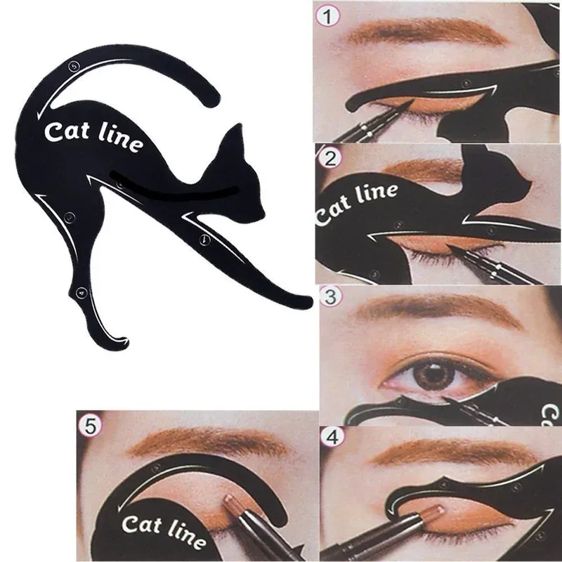 2 teile/satz Eyeliner Make-up DIY Cat Eye Eyeliner Schablone neues Design Augenbrauen Schablonen Modelle Augenbrauen Augen Liner Vorlage Shaper