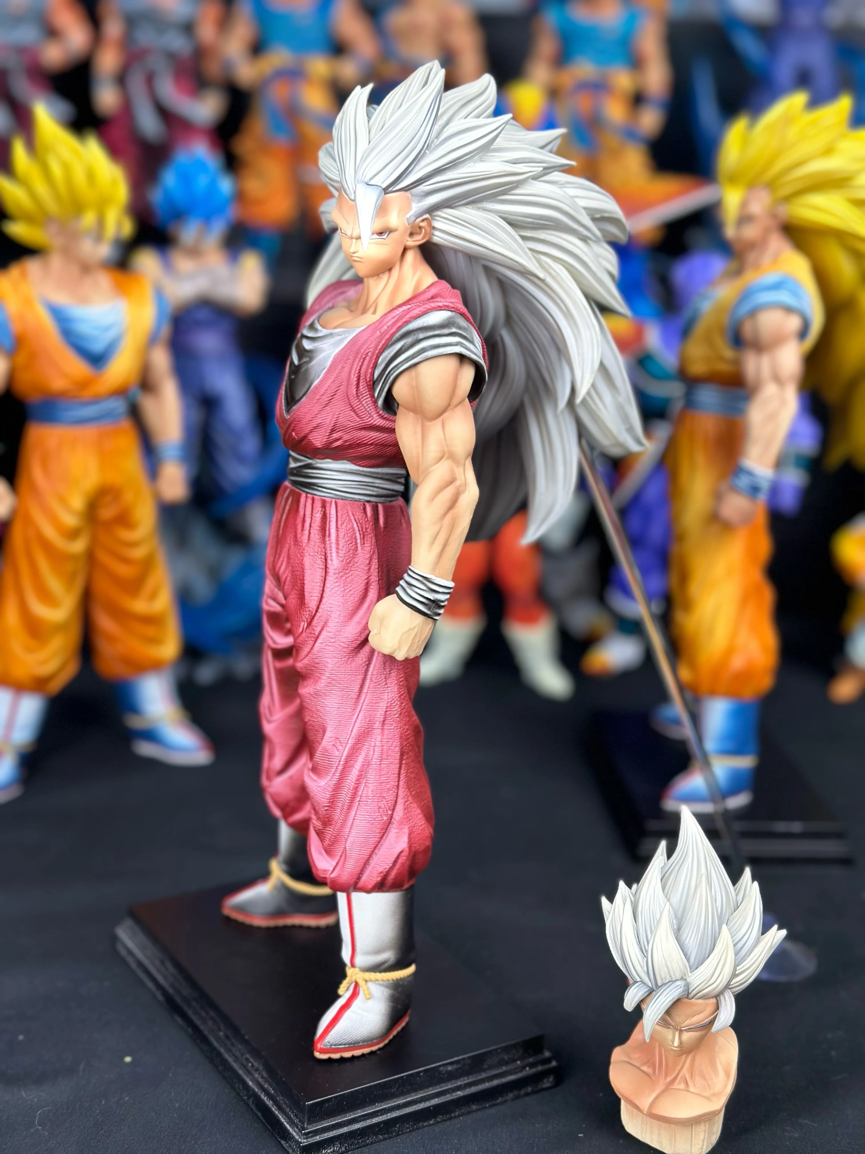 

33 см Dragon Ball Z Son Goku Фигурка Super Saiyan Goku Аниме Фигурки Две головки Статуя Настольная коллекция Режим Игрушки Подарки