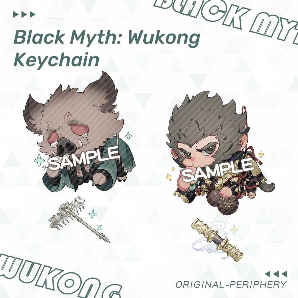 New Black Myth: Wukong Keychain The Destined One Zhu Bajie Cute Cartoon Anime Pendant Key Ring Backpack Jewelry Cosplay Gift