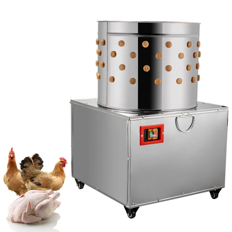 

Stainless Steel Chicken Plucker 20Inch Barrel Diameter DeFeather Remover Poultry Machine 1500W 275R min Barrel Diameter Heavy