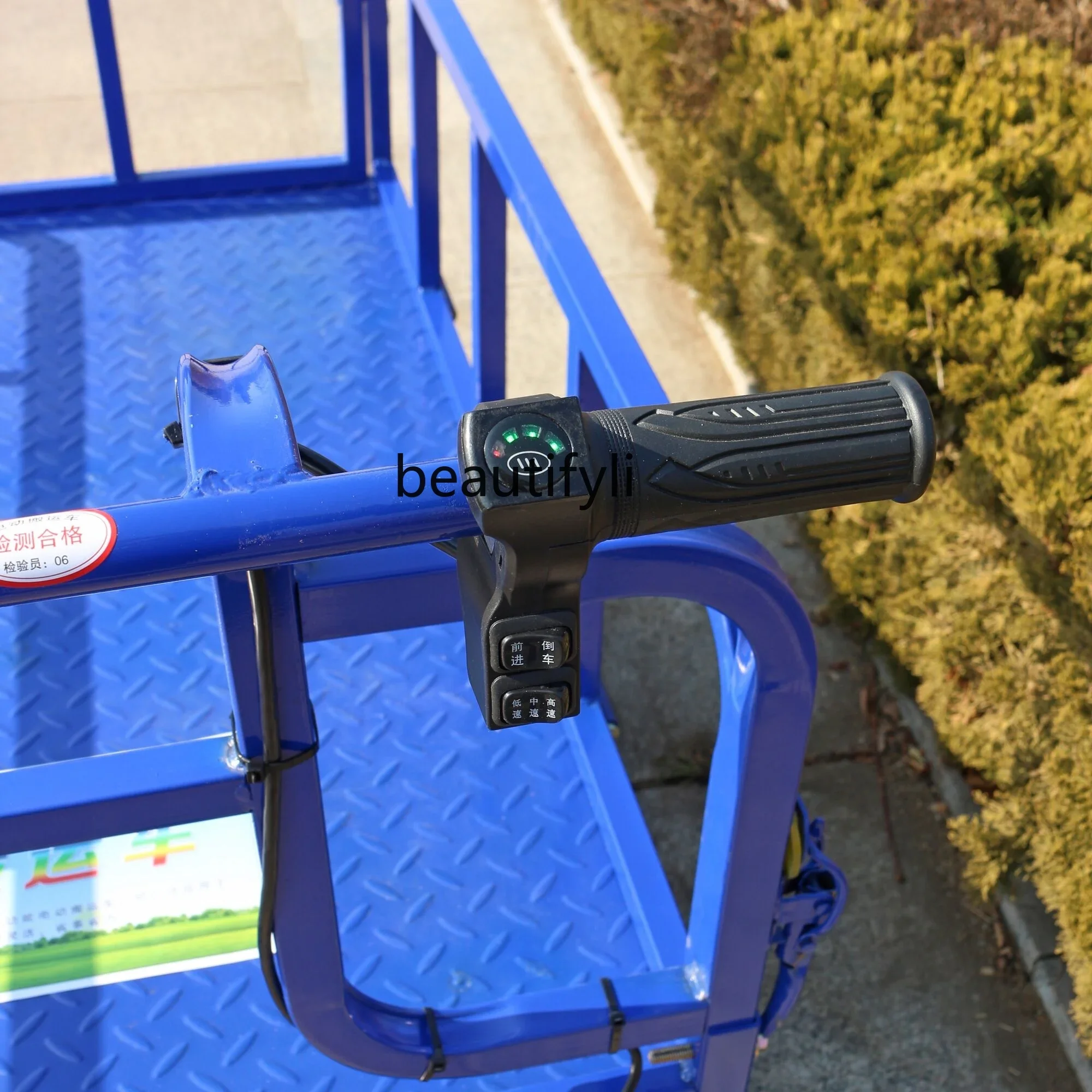 NNMultifunktionaler elektrischer Allrad-Flachwagen für Werkstatt, Geschäft, Materialwagen, Transferwagen