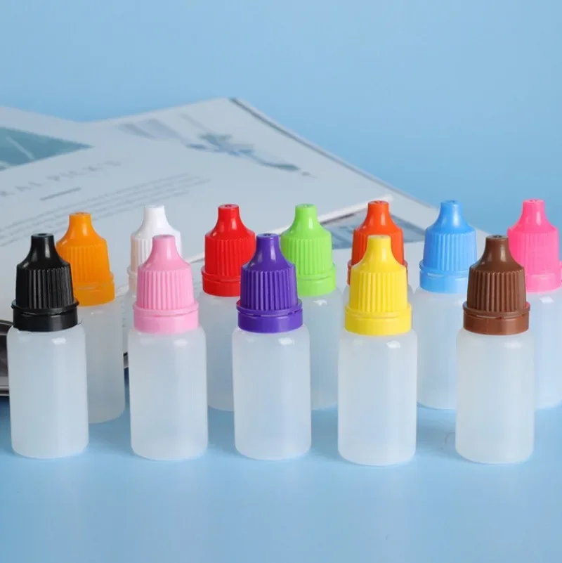 

10 Pcs 20ml/15ml/10ml/ 5ml Translucent Bottle Dropping Bottles Containers Empty Squeezable Eye Liquid Dropper Refillable Bottles