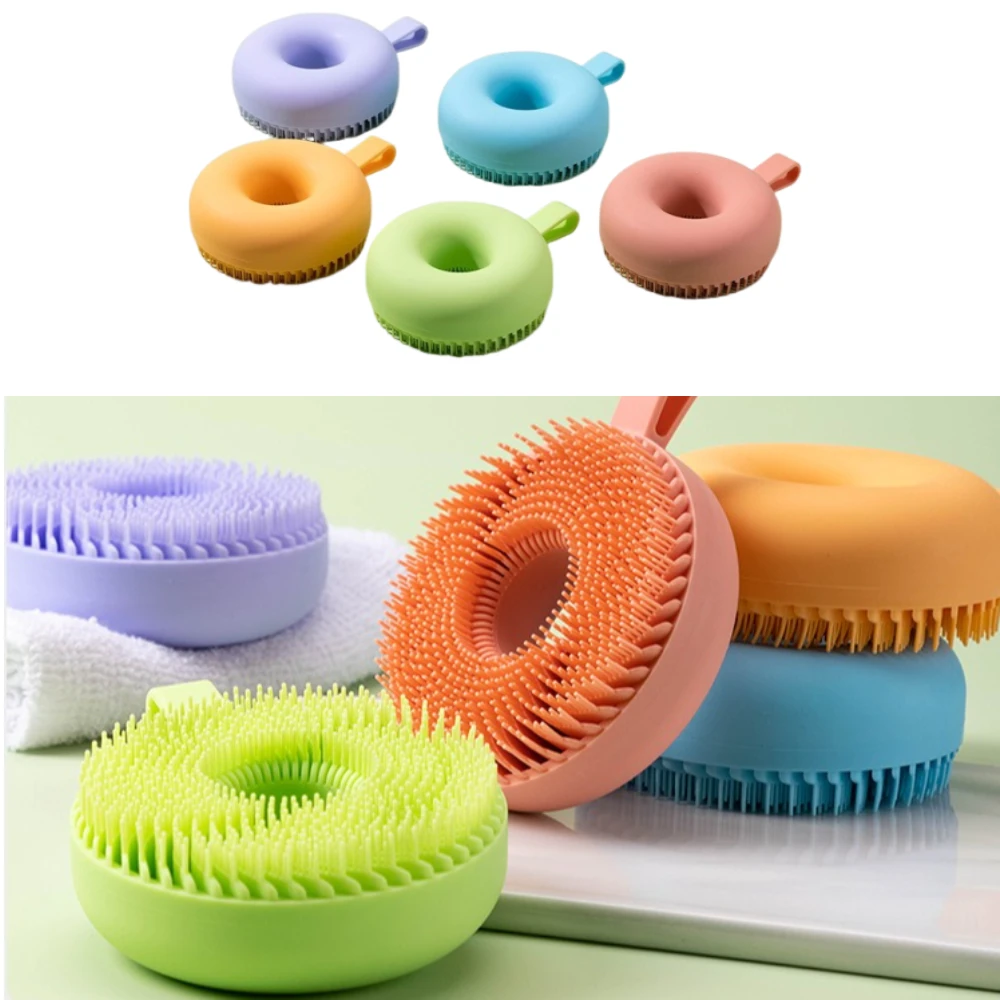 Scrubber per il corpo in silicone Spazzola per il viso Spazzola esfoliante Detergente Pulizia manuale del corpo Doccia Spazzola da bagno per massaggio delicato per uomo