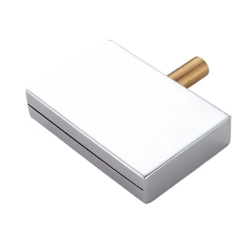 

Brass into the wall split waterfall three-hole basin hot and cold faucet double handle square basin faucet three-piece set