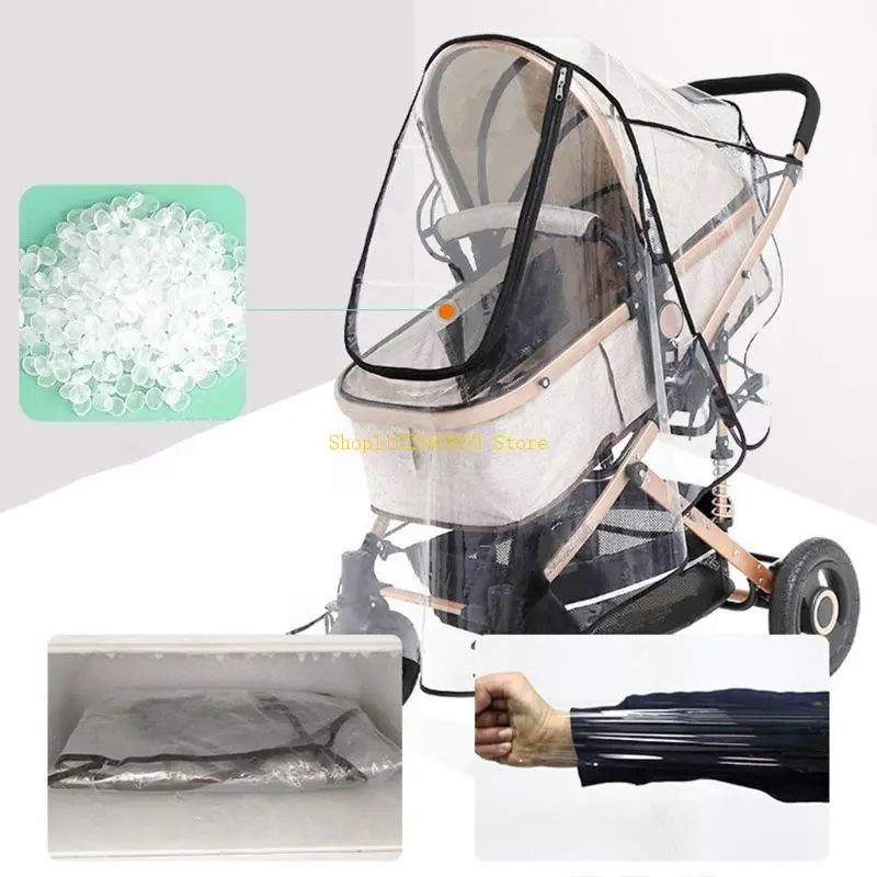

Baby Strollers Rainproof Shade Clear Universal Waterproof Pushchair Rain Cover J0MF