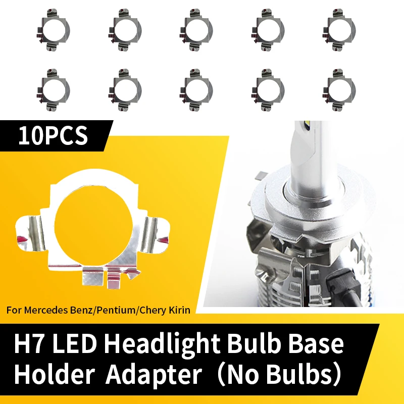 

10PCS For Mercedes-Benz C E ML CLK GLA GL GLS Class For BMW 5 Series E60 E61 H7 LED Headlight Bulb Holders Light Adapter Base