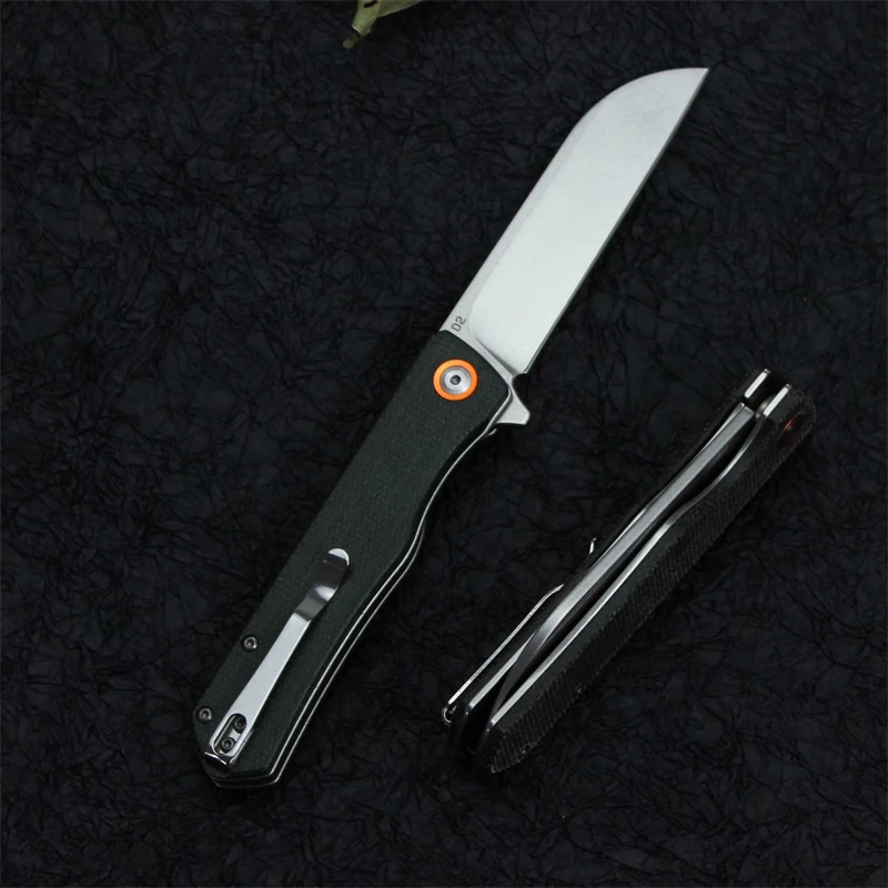 Kesiwo GT965 D2 Pocket Folding Blade Knife Fiberflax Handle Camping Hunting Survival Rescue Outdoor EDC Tool Kitchen Knife