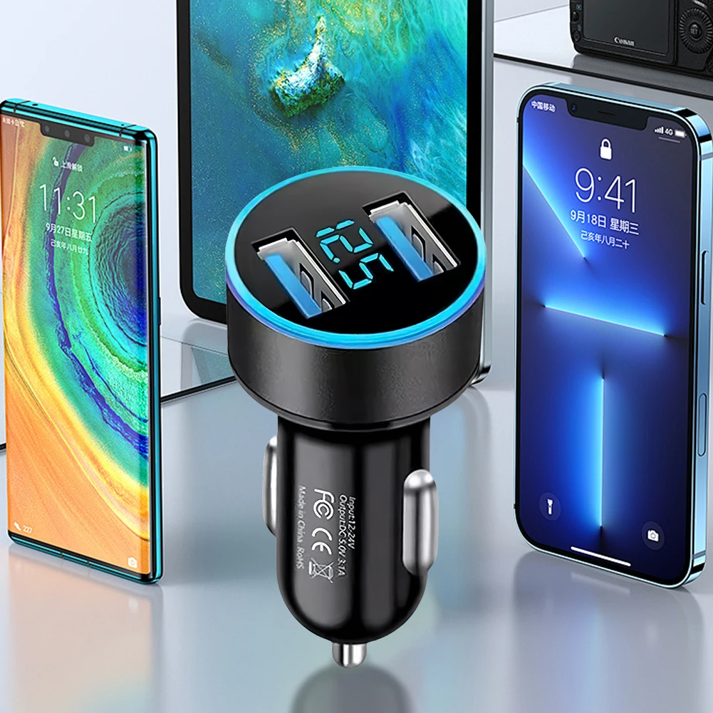 36 واط ولاعة السجائر المقبس الفاصل الجهد عرض شاحن سيارة سريع المزدوج USB PD QC3.0 شاحن سريع آيفون سامسونج شاومي