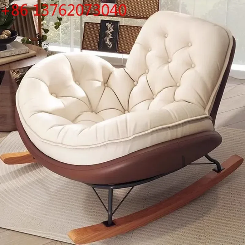 

Modern Minimalist Penguin Rocking Chair, Lounge Chair, Leisure Chairliving Roomlight Luxury Honeycomb Zipper Lazy Rocking Chair