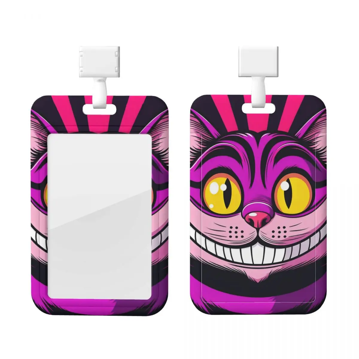 

Custom Cheshire Cat Lanyard ID Protector Badge Card Unisex Student Campus Lanyard Cards Holder Credentials Accessories