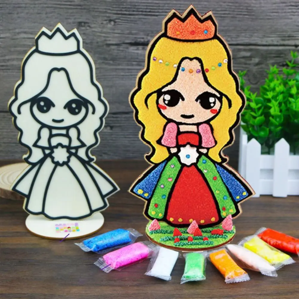 Pintura de lama de floco de neve DIY tridimensional com placa de madeira Pintura para colorir Pintura de lama de pérola