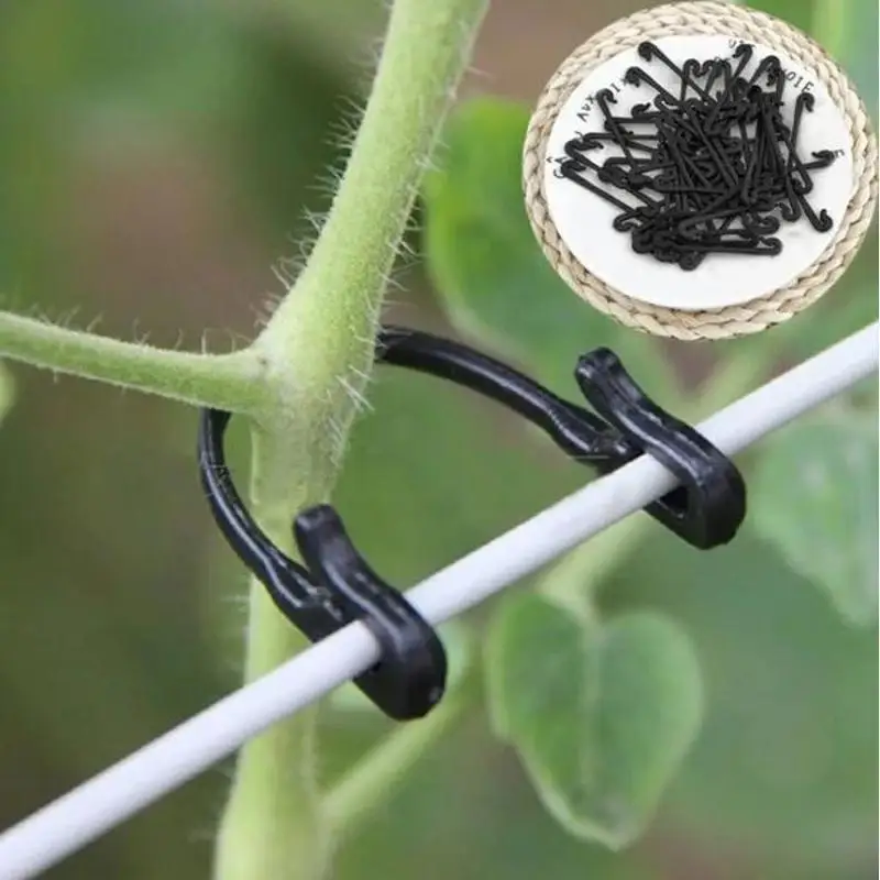 50PCS Garden Plant Ties For Grapes Vine Binding Tape Adjustable Support Clips Gardening Fixing Strap Tools