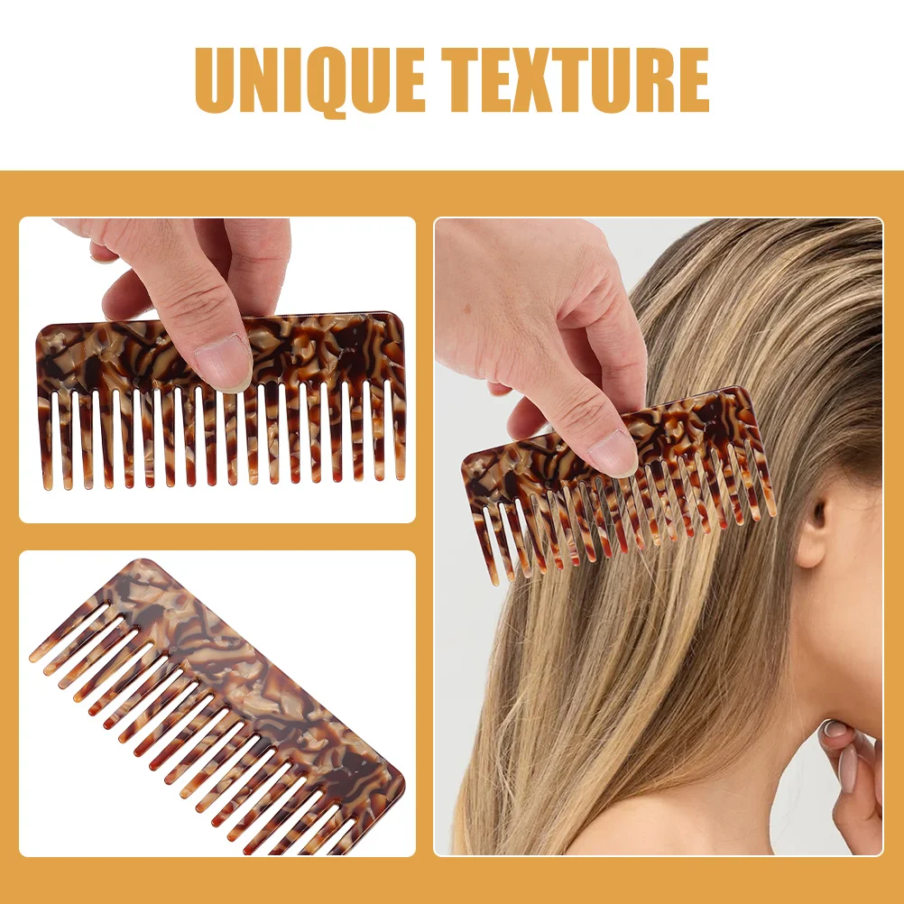 

2Pcs Anti-Static Hair Combs Acetate Compact Detangling Combs for Smooth Curly Hair Comb Comb Set