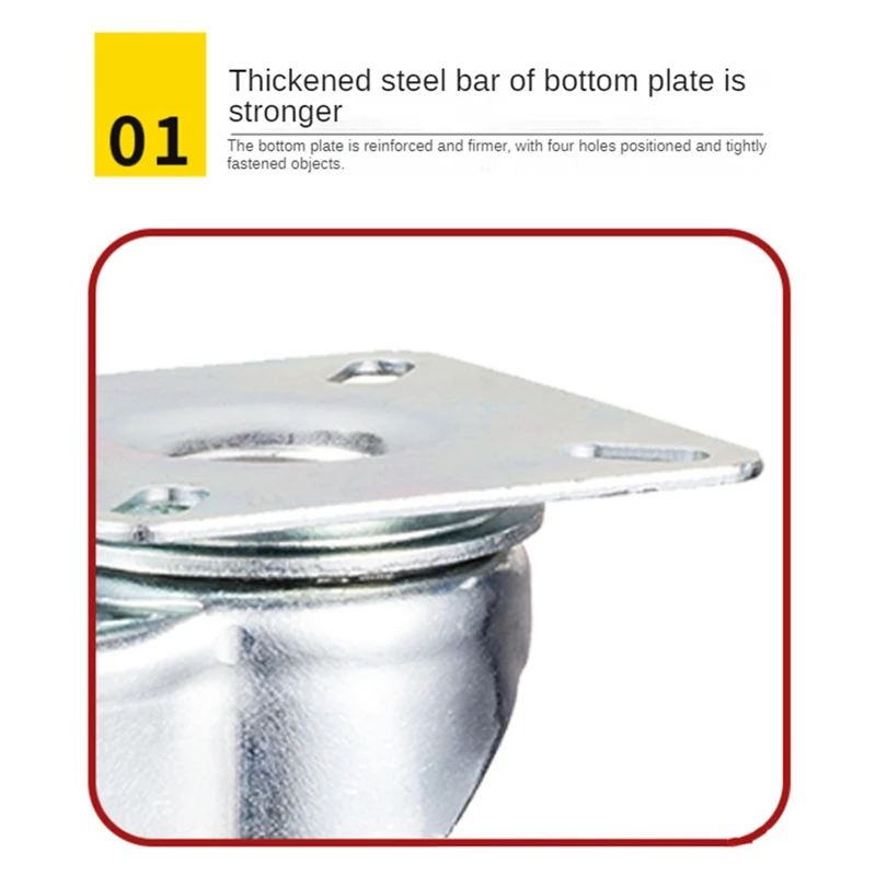 2 Inch Leveling Plate Caster Wheels With Adjustable Anti-Vibration Leveling Foot Pad Heavy Duty Casters Easy Install