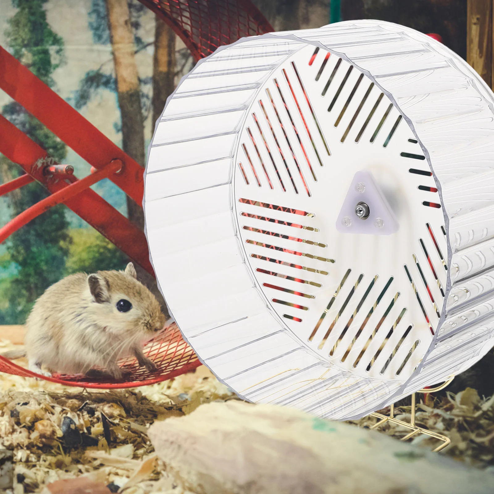 Criceto Ruota da corsa Gabbia Chinchilla Giocattoli Spinning Riccio decorativo Silenzioso Piccolo