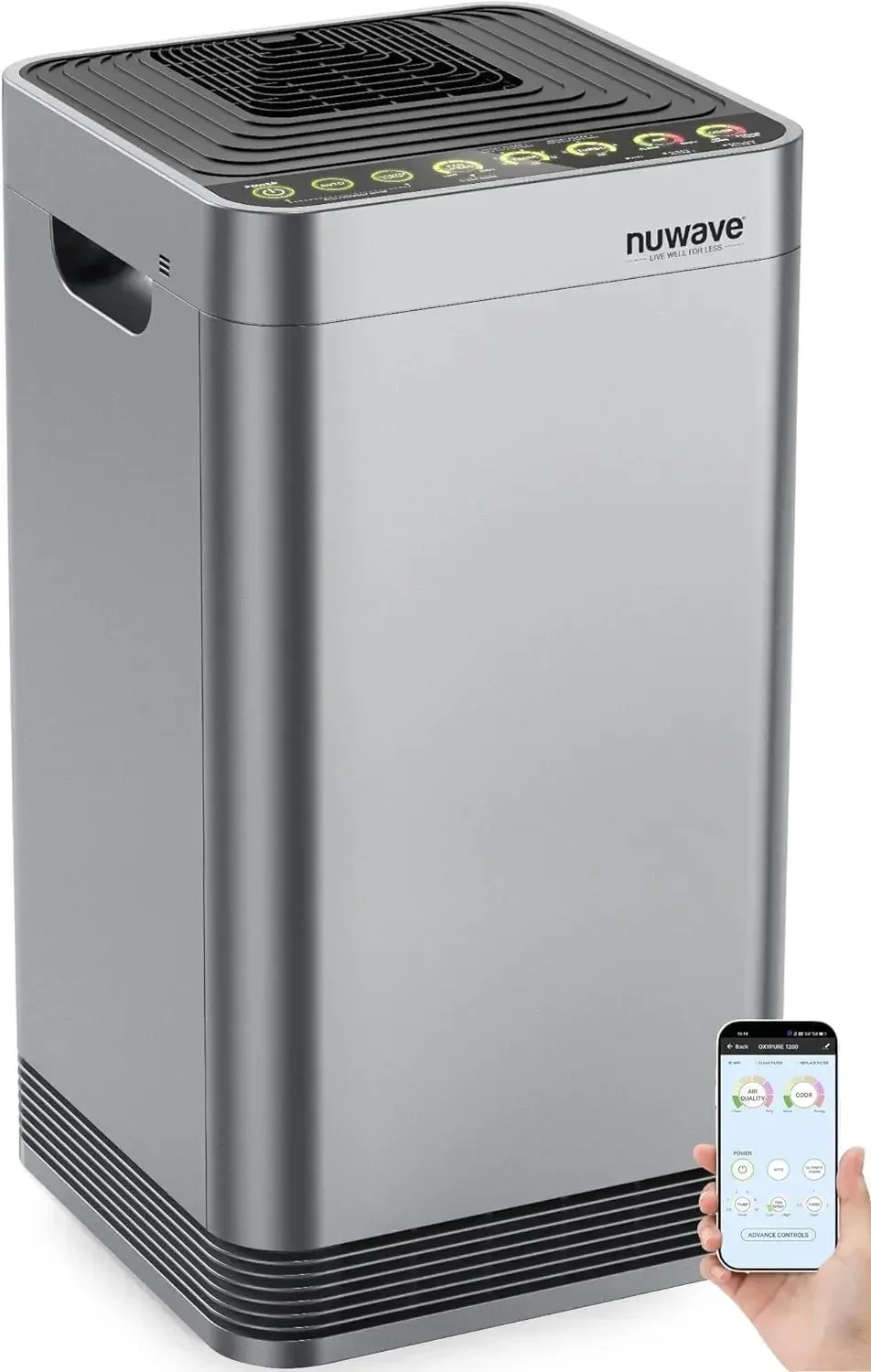 

Nuwave Whole House Purifiers, Oxypure Smart Purifier with 5 Stage Tower Structure Filter, Quality & Odor Sensors