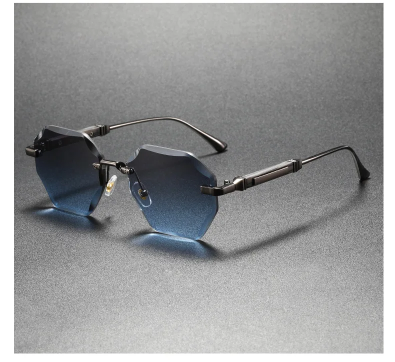 2025 neue Mann Frau Sonnenbrillen Mode Unisex Randlose Sonnenbrille Vielseitig UV400 Brillen Im Freien Fahren Trend C8880-1 – Detail 19