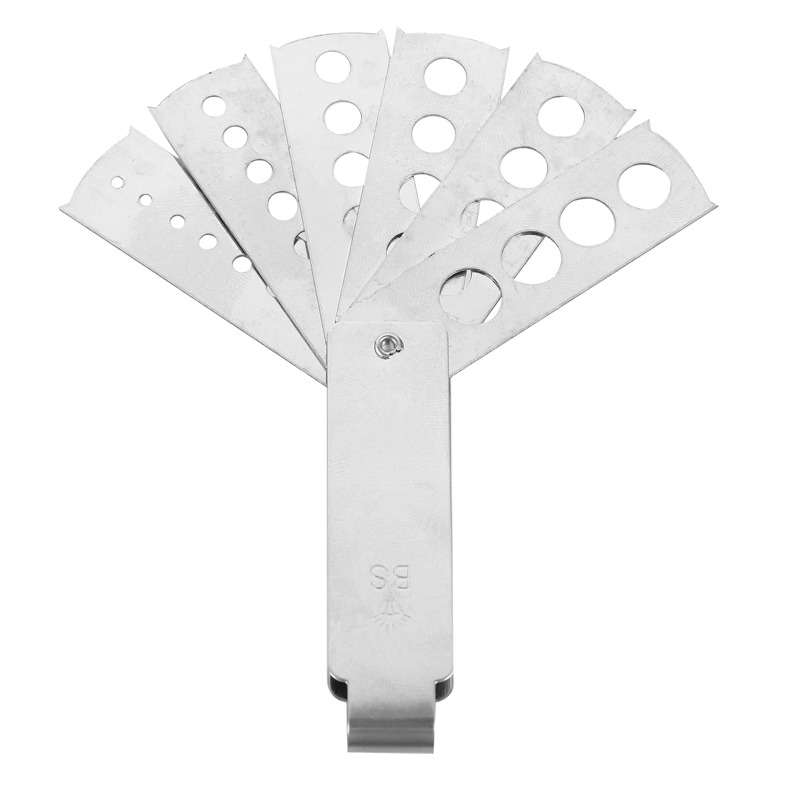 1Set Stainless Steel Gem Measuring Tool Multi-Hole Gem Sizer Portable Gemstone Measuring Tool for Jewelry Making Party