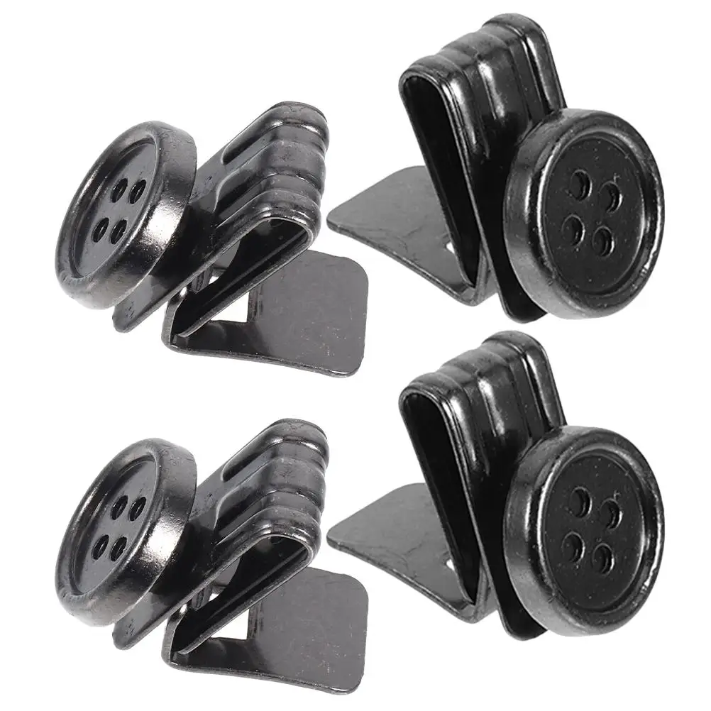 

4 Pcs Suspenders Buttons Metal Buckle Clips for Men Pants Adjustable Jean Rivets Fashion Craft Replacement Hardware