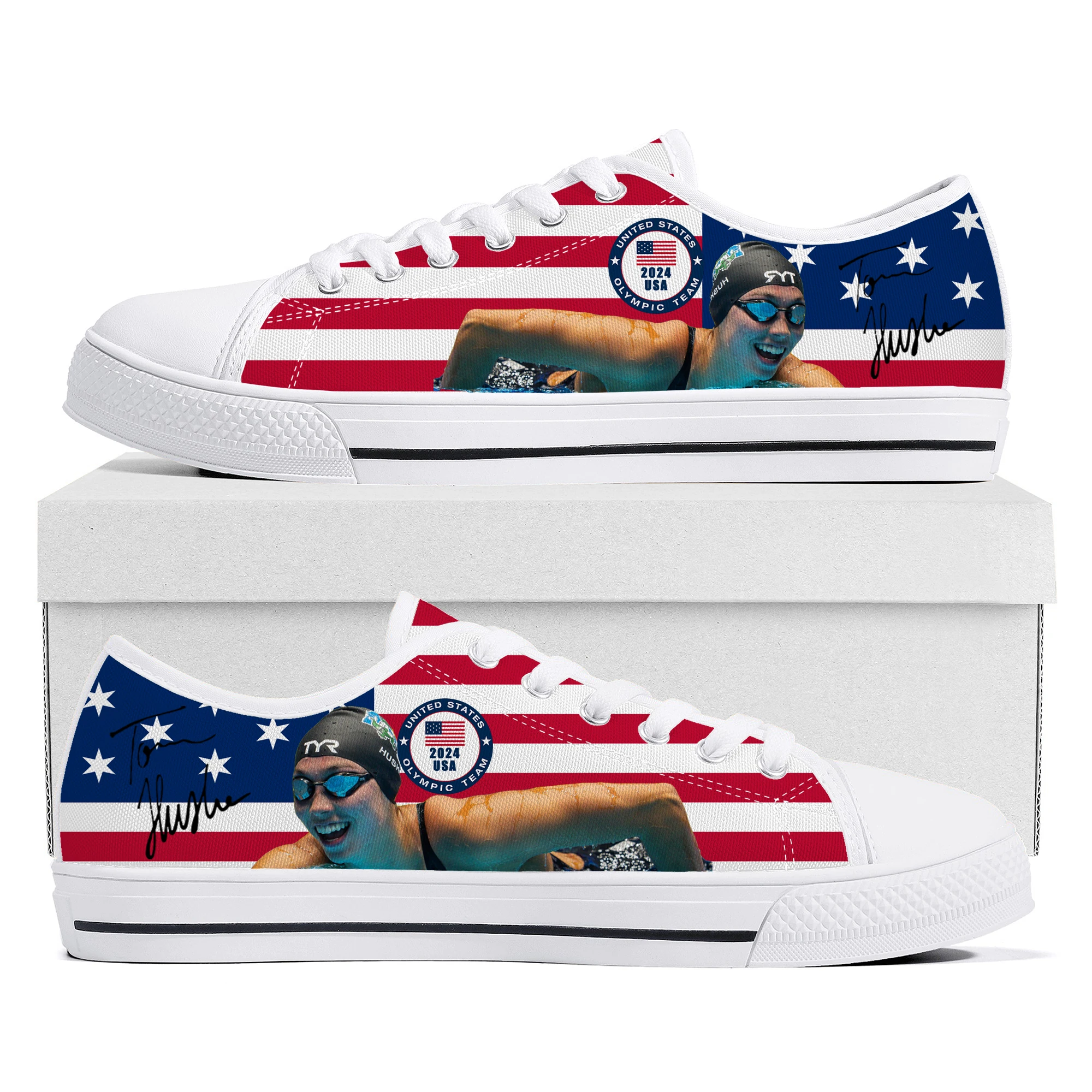 

Torri Huske American Swimming Champion Low Top Sneakers Mens Womens Teenager Canvas Sneaker Casual Custom Shoes Customize Shoe
