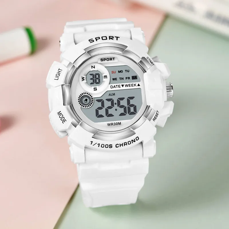 YIKAZE-reloj de cuarzo para mujer, pulsera electrónica clásica, resistente al agua, alarma electrónica Digital