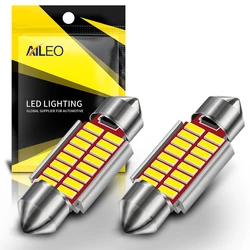 AILEO 2PCS C5W LED CANBUS 31mm 36mm 39mm 42mm Reading Lamp C10W LED Bulb 4014 Chip 12V Car Interior Light White 6000k Error Free