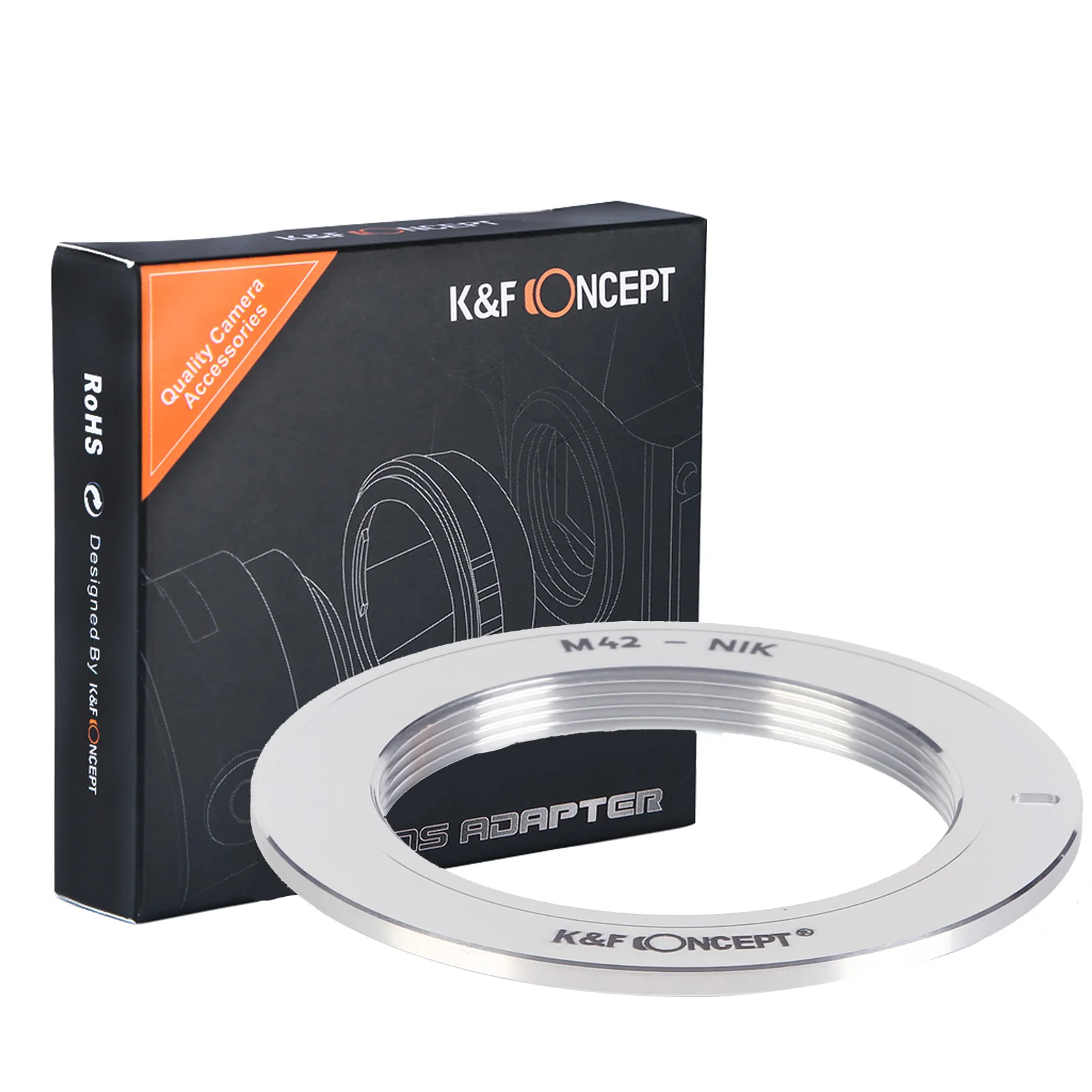 K&F CONCEPT Camera Lens Mount Adapter Ring for M42 Screw Mount Lens fit for Nikon Camera Body Full Manual Control