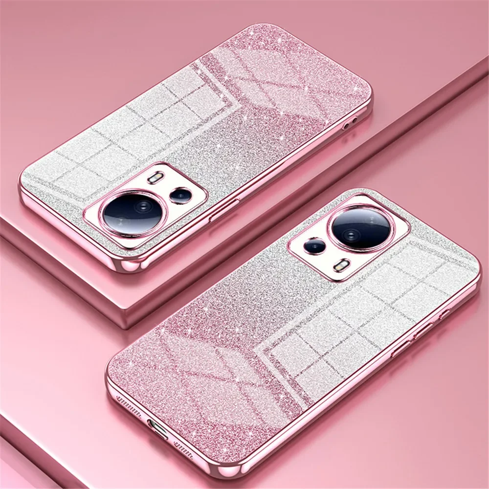 Роскошный блестящий чехол с градиентом для Xiaomi POCO X6 X5 X4 X3 Pro Mi 12 13 11 Lite 5G NE 11T 12T 13T 14 Pro, мягкий чехол