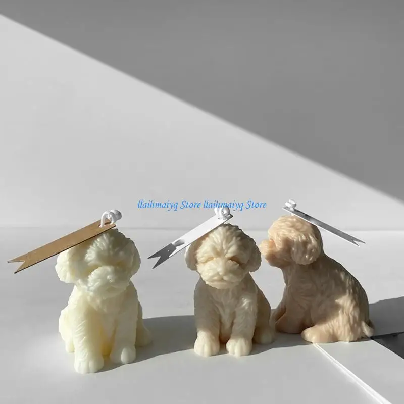 

573B Versatile Silicone Mold Lovely Dog Mold Candles Making Mould