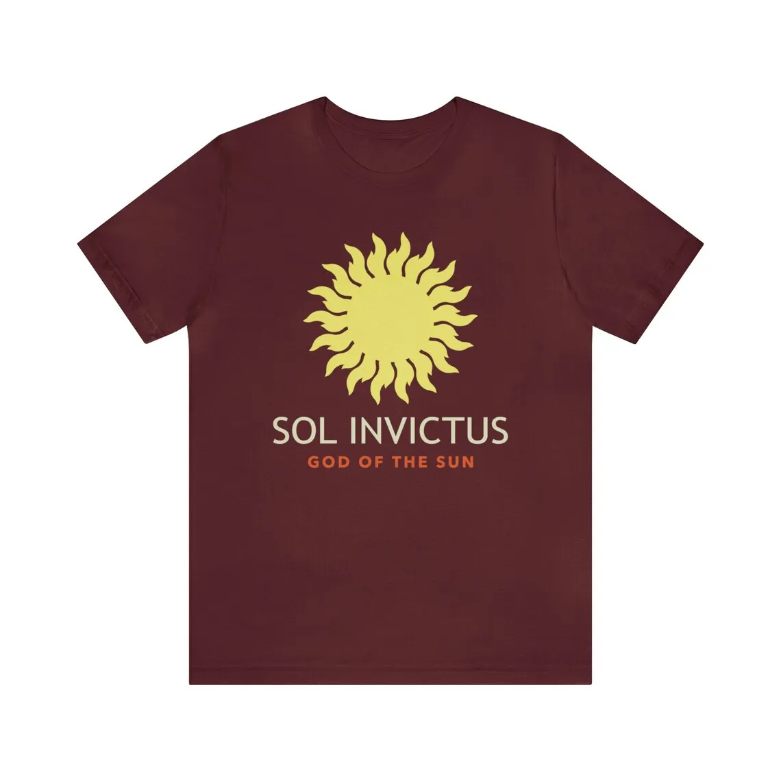 Sol Invictus God of the Sun Ancient Roman T-Shirt Adult Regular Fit O-Necked Tees Cotton Men's Printed Tops