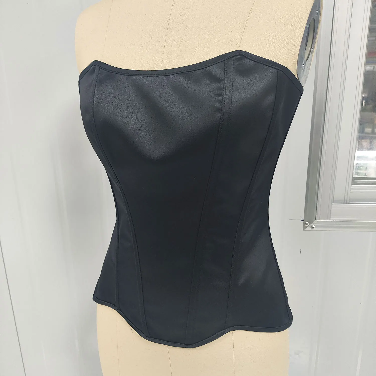 new-satin-diamond-fishbone-backless-waist-cinched-bridesmaid-top-women's-shapewear-tank-tops-polyester-four-seasons