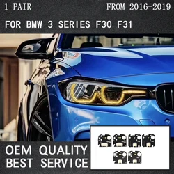 CsL For BMW 3 Series Angel Eyes F30 DRL Yellow LED Boards F31 320i 328i 330i 340i Daytime Running Light Module 7419615 7419610