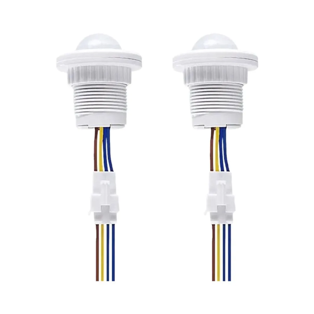 PIR Sensor Motion Sensor Switch White 100-240V 110 Degree 2 Pcs 4-6M Induction Infrared PIR PVC Brand New  PIR