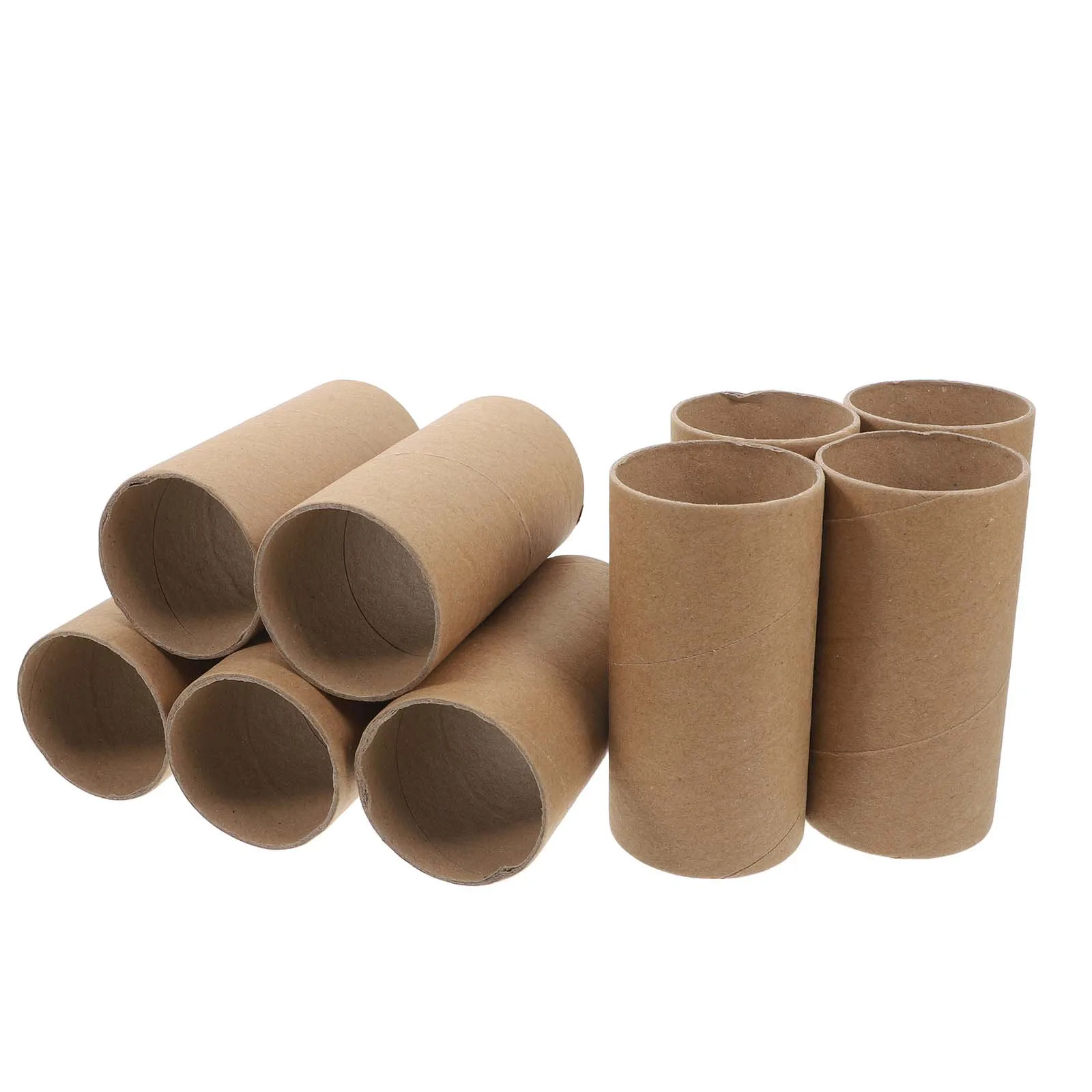 

30Pcs Paperboard Tubes Strong Recyclable Craft Rolls for School Art Class DIY Decoration Handicraft Materials Brown Tube Set
