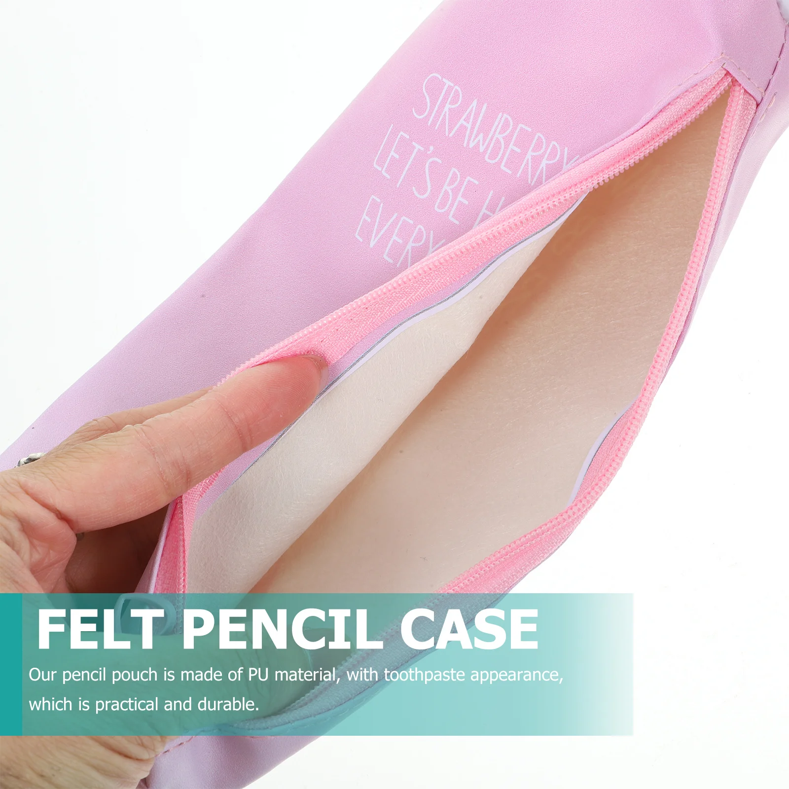 

4 Pcs Toothpaste Pencil Bag Case Cute Modeling Aesthetic Bags with Zipper Pu Pouch for School
