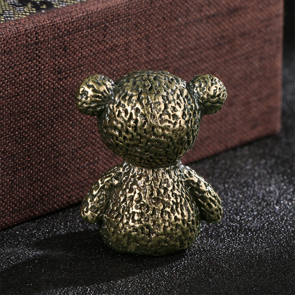 

Retro Brass Bear Adornment Mini Bear Desktop Decor Creative Design for Home Office Hotel Restaurant Tearoom Exquisite Handicraft