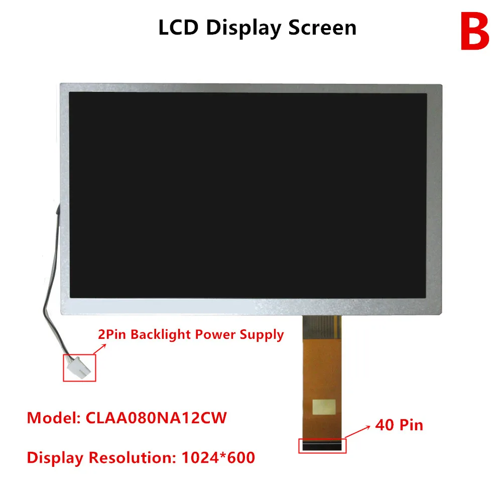 8 Zoll hsd080ifw1 claa080na12cw 73003000742b 40-poliger LCD-Bildschirm Digitalis ierer Touchscreen GT911 für Auto navigation DVD