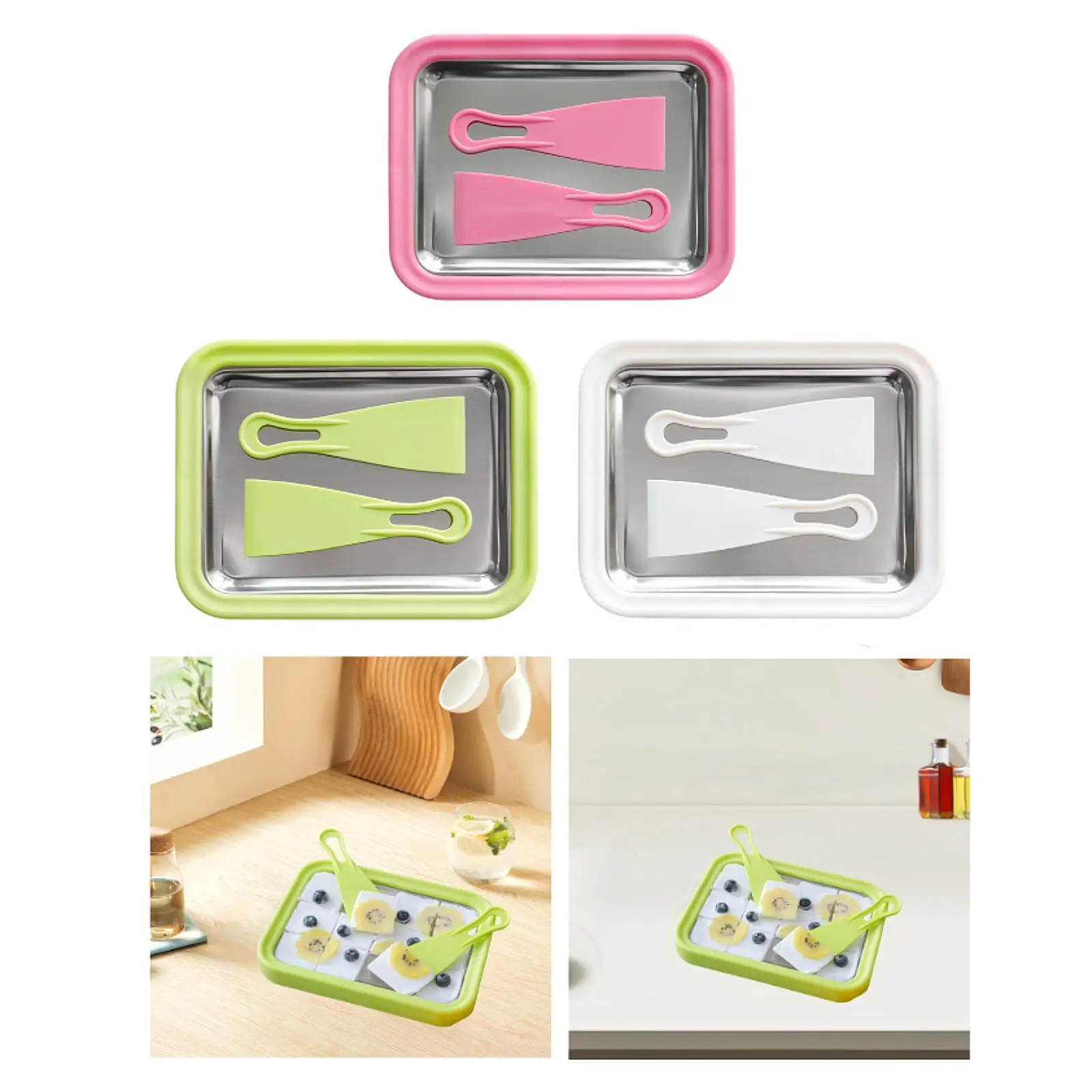 Instant Rolled Ice Cream Maker Multipurpose DIY Ice Cream Cold Plate for Homemade Rolled Cream Yogurt Soft Serve Sorbet Gelato