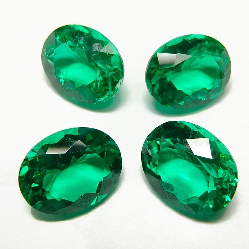 

Lab Grown Columbia Emeralds Oval Shape Green Beads for Diy Jewelry Pendant Bracelet Making Material Selectable AGL Certificate