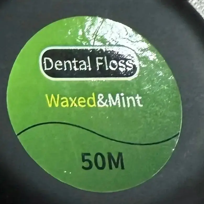 

50M Black Teeth Cleaner Flosser Pick 50m Bamboo Charcoal Dental Floss - Waxed Mint