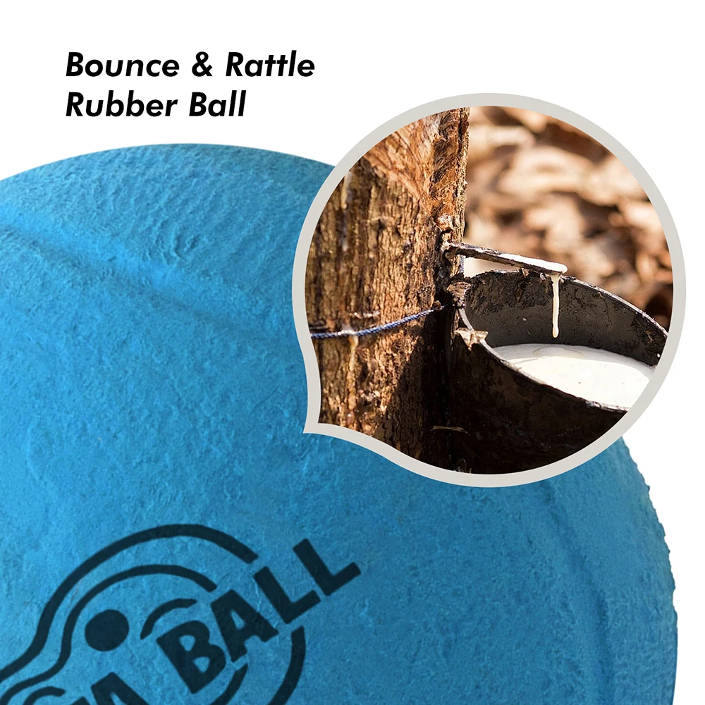 All For Paws Dog Ball Toy Bounce Rattle Rubber Ball Blue Toy For Dogs Unique Rattling Sound Pet Accessories 6.3CM Balls Toy