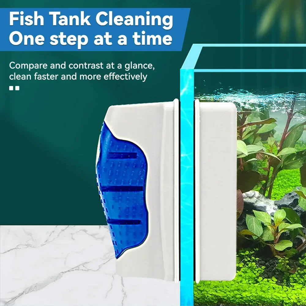 

Smart Fish Tank Glass Algae Scraper Cleaner Aquarium Window Cleaning Magnets Brush Aquarium Magnetic Fish Tank Magnetic Brush