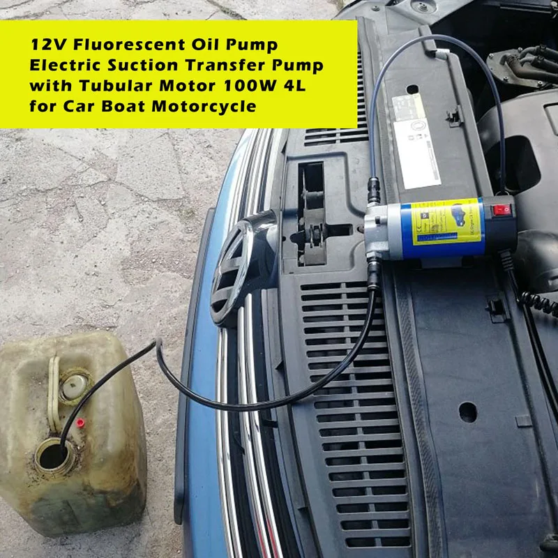 Oil Diesel Extractor Pump Portable 12V Electric Scavenge Suction Transfer Change Pump With Tubes Motor For Car Boat Motorcycle