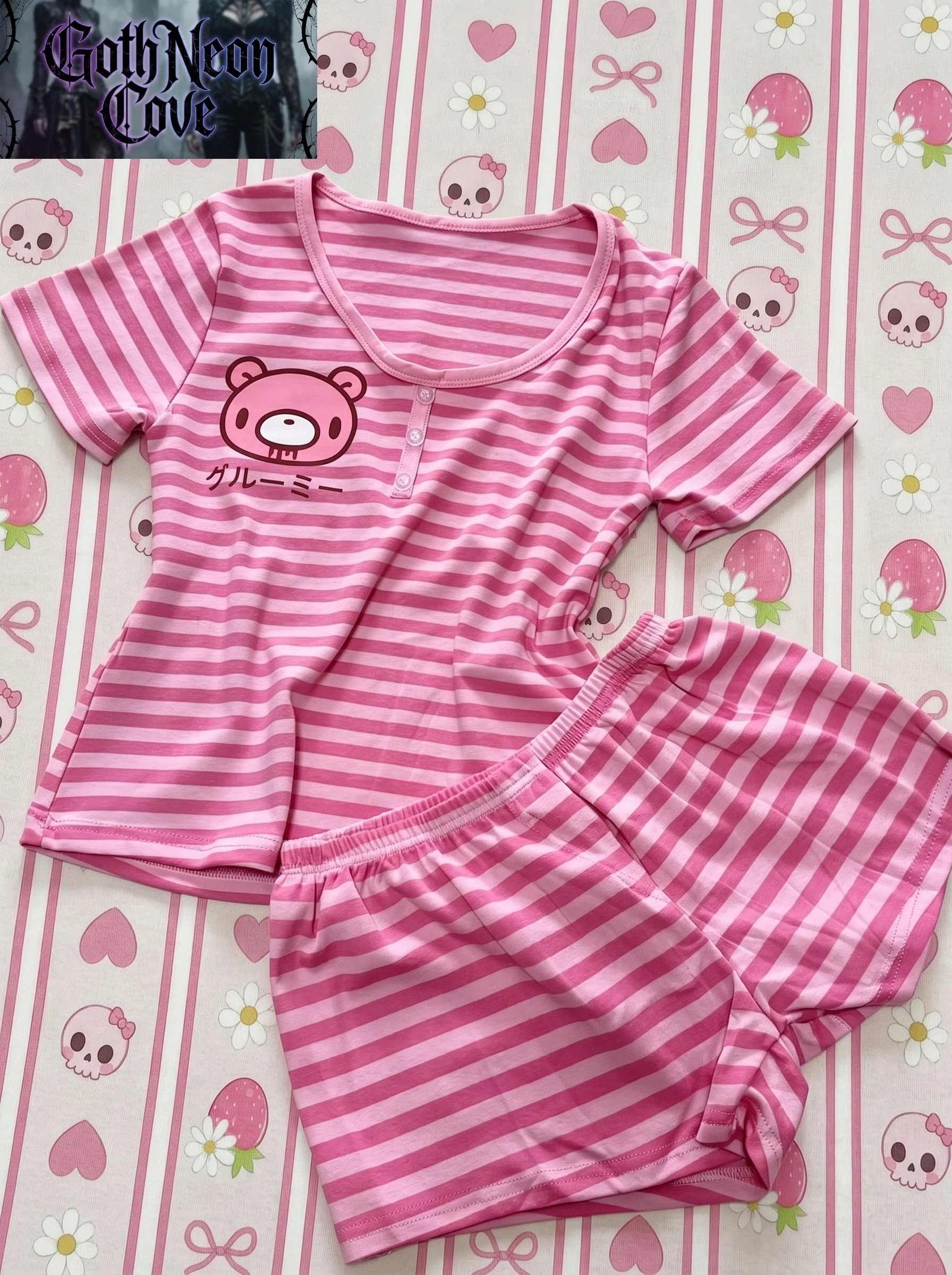 Summer Japanese Clothing - Japanese Sweet Shorts 2 Piece Set
