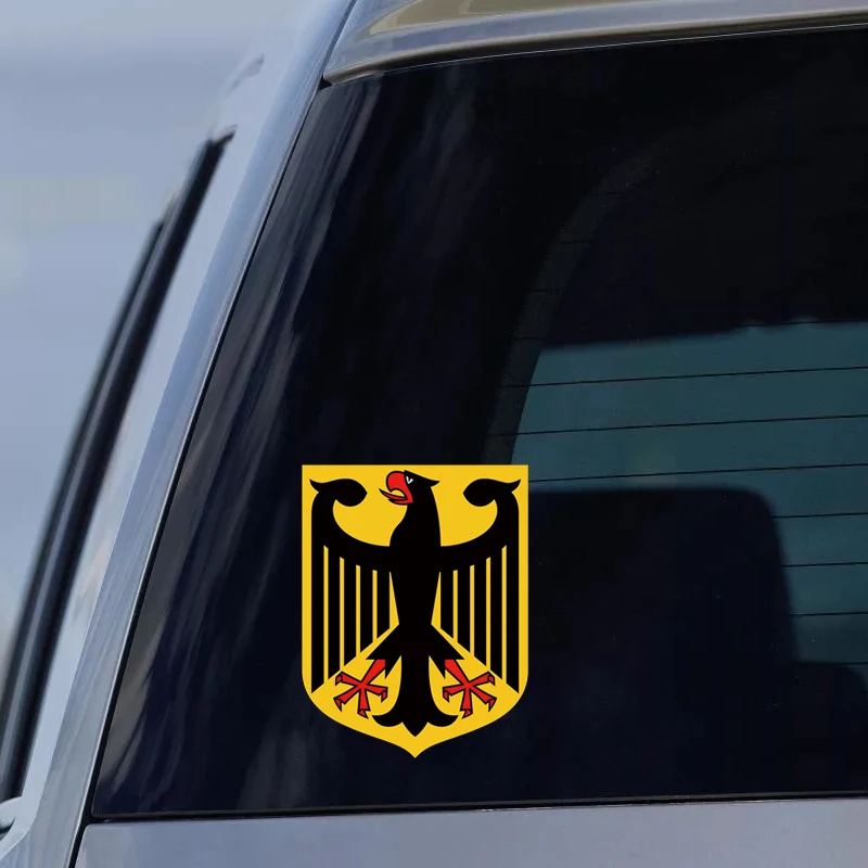 ملصق شعار ألمانيا ، ملصق فينيل للكمبيوتر المحمول ، سيارة ، كتاب ، زجاجة ماء ، خوذة ، # jt34