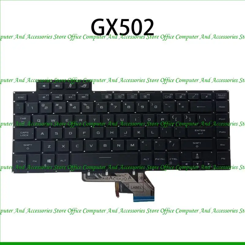 Keyboard Laptop Laptop U55C untuk ROG GX502 GX502GW Laptop No Frame Us Layout