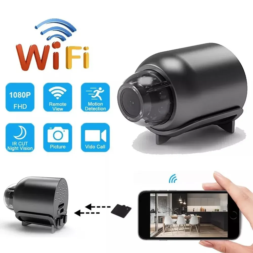 Mini 1080P Camera Wifi IP Camera Security Protection Night Vision Motion Detect Surveillance Cam DV Recording for Home