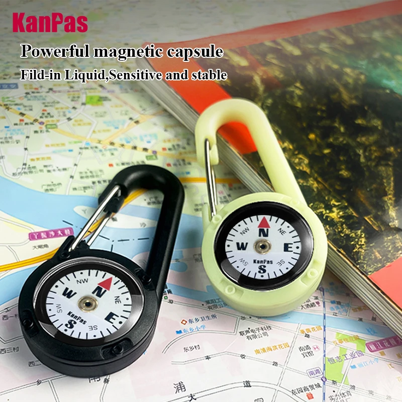 KANPAS small size hands-free carabiner style compass / CA-25/CA-25 Luminous version