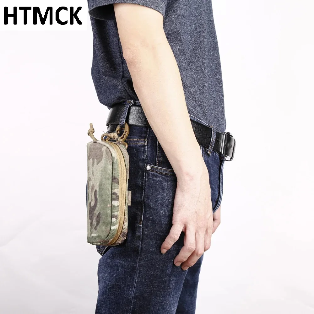 HTMCK Tactical MOLLE Eyeglass Case Hunting Shockproof Protective Goggles Box Portable Outdoor Sunglasses Case-1000D Nylon